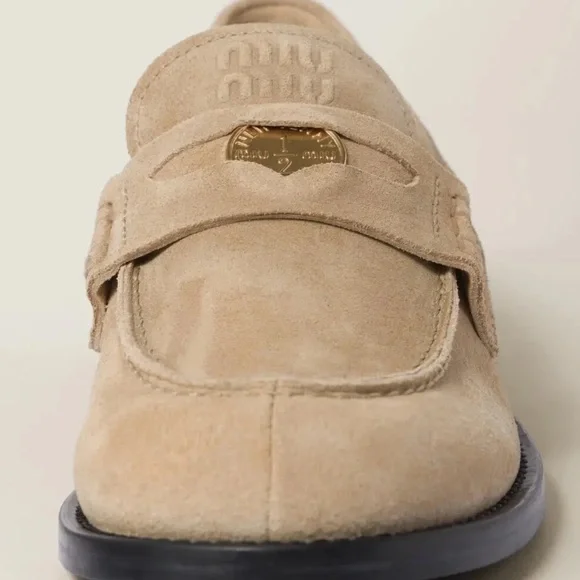 NEVER WORN Miu Miu Faded Suede Loafers - Picture 3 of 7